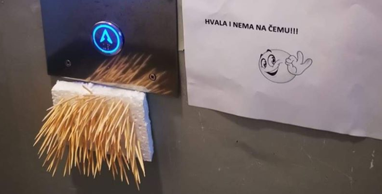 Trik iz Dalmacije s čačkalicama za sprječavanje zaraze u liftu postao hit na Fejsu
