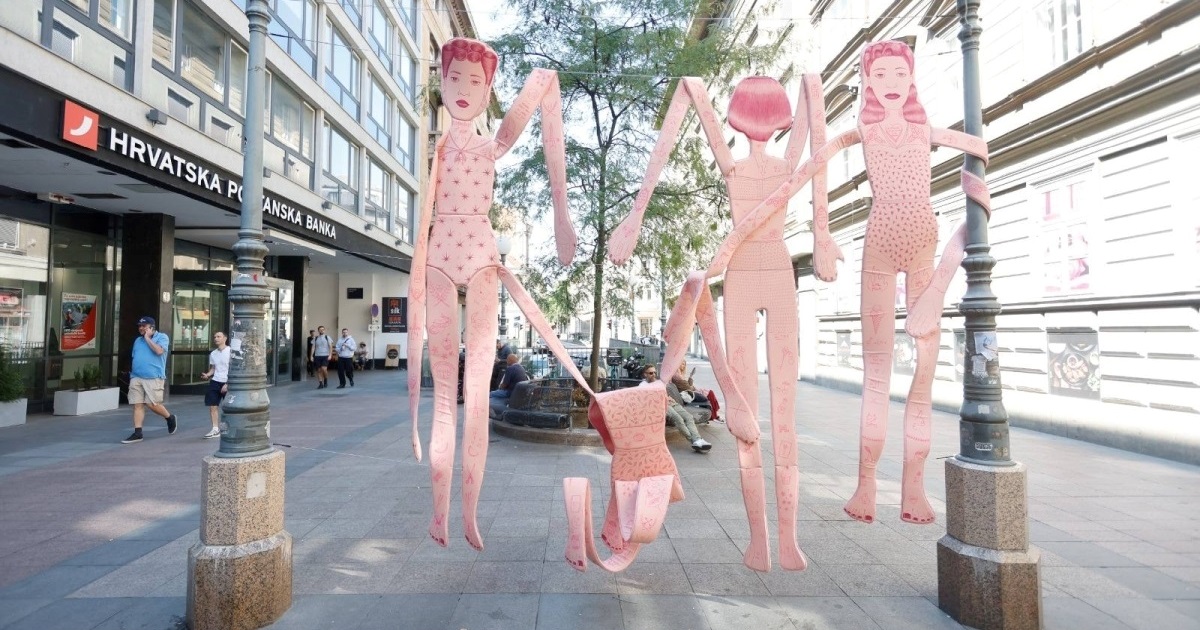 FOTO Potrgana umjetnička instalacija u centru Zagreba, jedan dio ukraden