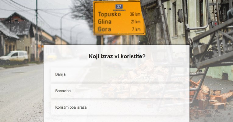 Pitali smo vas kažete li Banija ili Banovina. Rezultati neće usrećiti Hrvatine