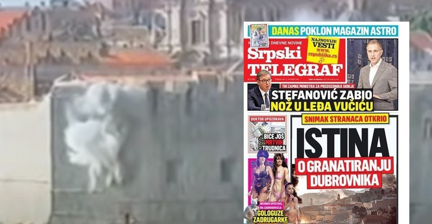 Vučiću blizak tabloid: Granatiranje Dubrovnika 1991. bio je režirani napad Hrvata