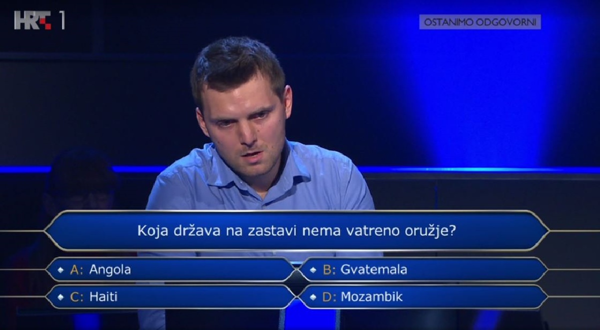 Dario u Milijunašu odustao na pitanju o izgledu zastava, znate li vi odgovor?