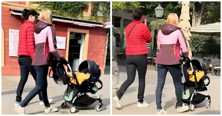 Janica snimljena u javnosti manje od mjesec dana nakon porođaja, šetala je bebu