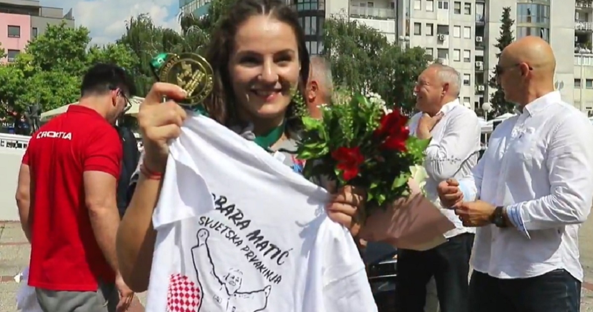 Svjetska prvakinja Barbara Matić vratila se u Hrvatsku. Pogledajte kako je dočekana