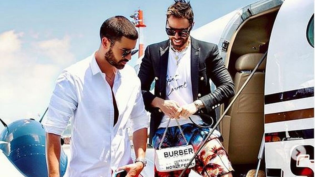 Nakon objave zaruka Grubnić se u omiljenom društvu ukrcao na privatni avion