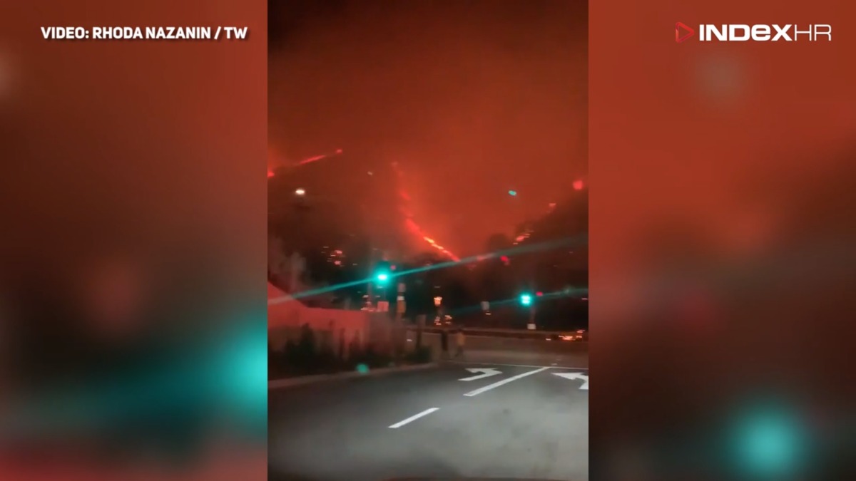 VIDEO Veliki požar u Los Angelesu, 200 vatrogasaca sudjelovalo u gašenju