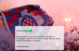 Ova ispričnica se širi Fejsom: "Morala je nazočiti Hajdukovom osvajanju kupa..."