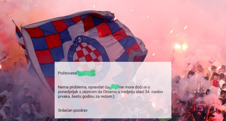 Ova ispričnica se širi Fejsom: "Morala je nazočiti Hajdukovom osvajanju kupa..."