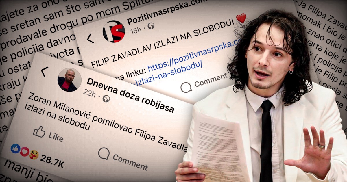 Fejsom se širi gomila objava o Filipu Zavadlavu. To su teške gluposti i laži