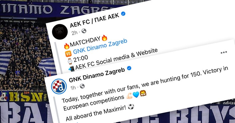 Pogledajte kako je utakmicu najavio Dinamo, a kako AEK