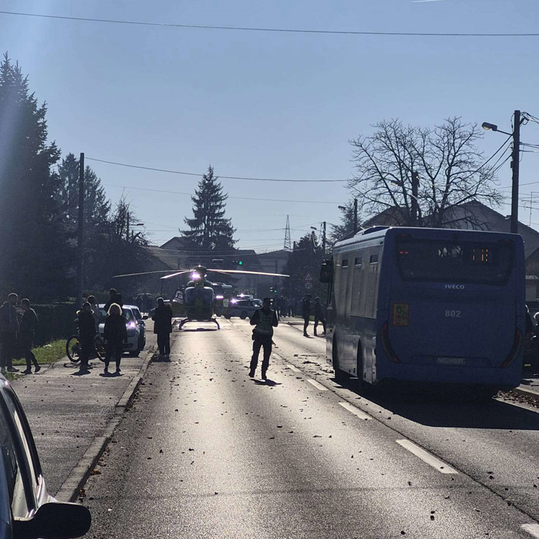 Prometna u Sesvetama, medicinski helikopter sletio na cestu