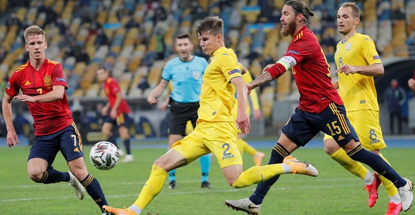 UKRAJINA - ŠPANJOLSKA 1:0 Golčina za senzaciju i veliku gužvu u eliti Lige nacija