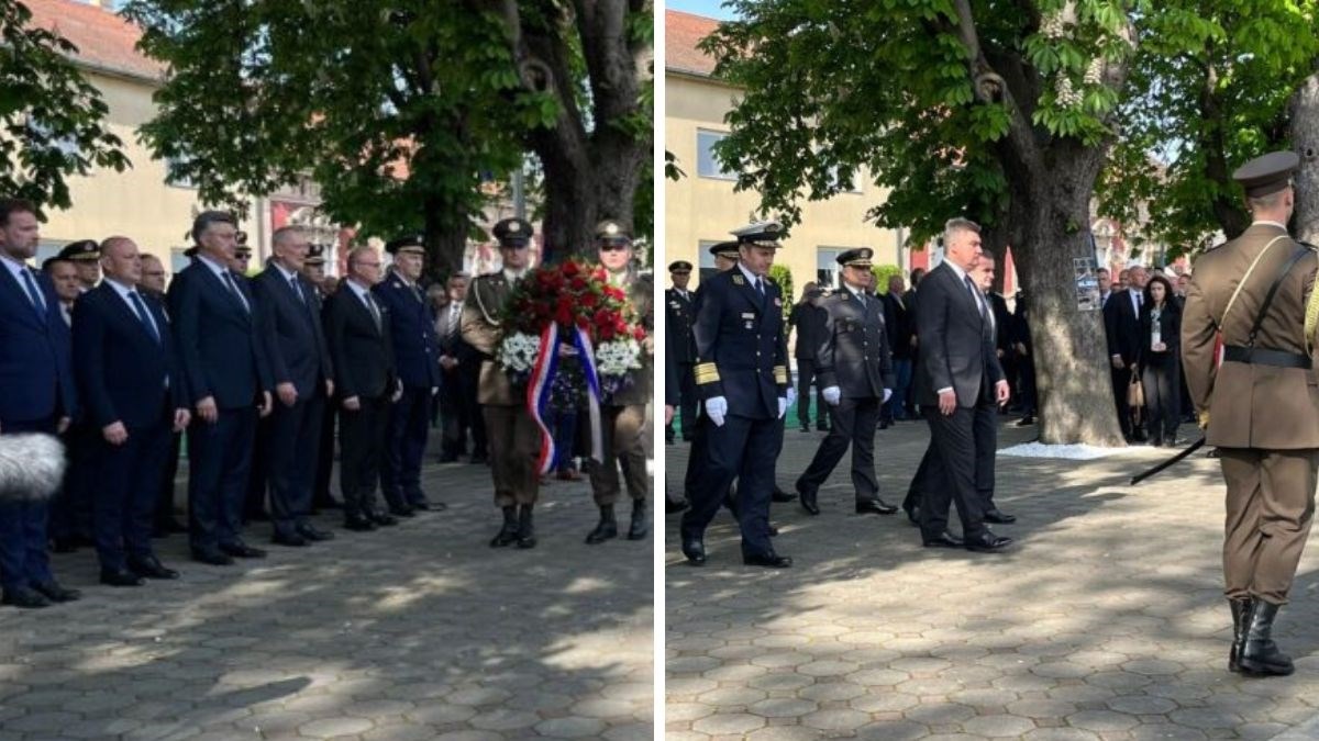 Plenković i Milanović u Okučanima, položili vijence poginulima u Bljesku