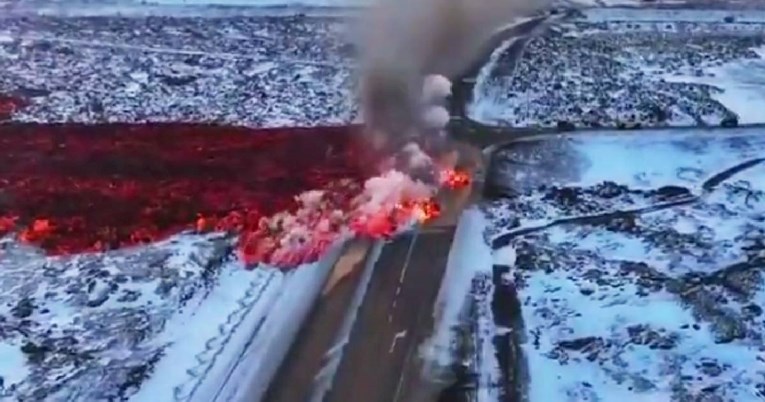 Ponovo erumpirao vulkan na Islandu, lava se izlijeva na ceste. Pogledajte snimke