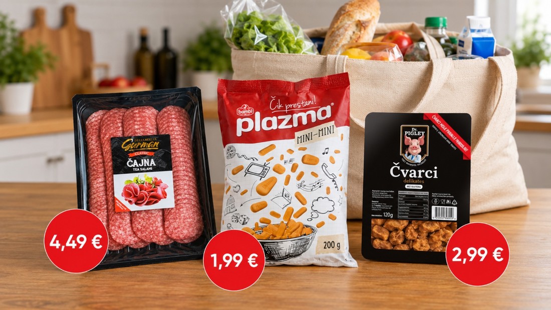 I danas se može dobro uštedjeti: Čajna 4,49 €, keksi 1,99 €, čvarci 2,99 €