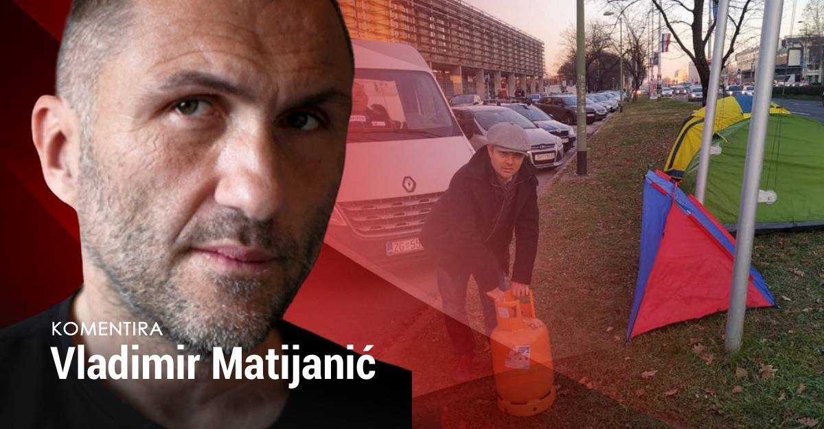 Potez genija: Šator, plinska boca i janjetina u centru grada