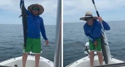 VIDEO Ponosno pozirao s ulovljenom ribom, za par sekundi je gadno požalio