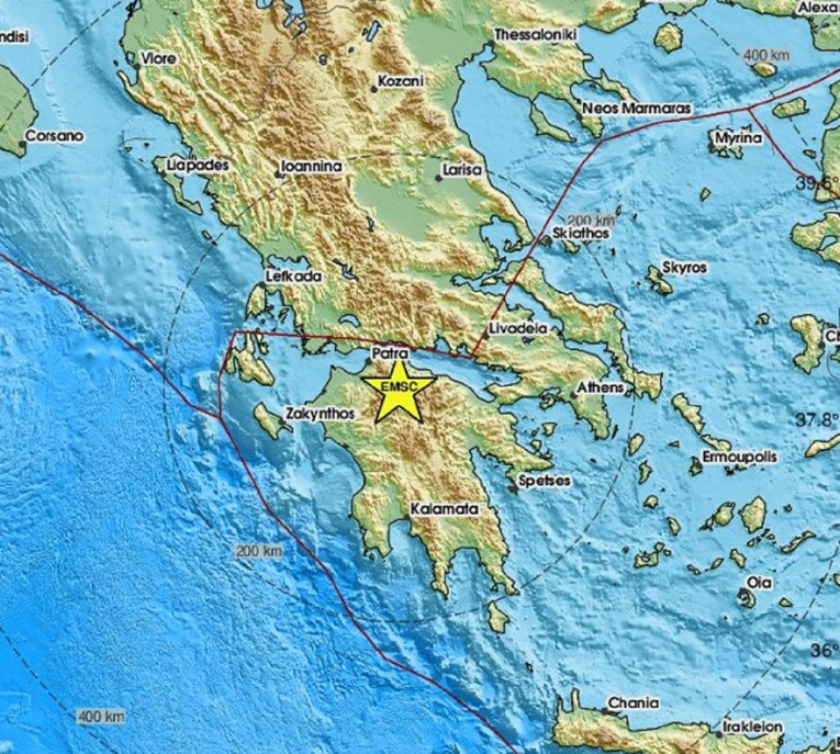 Grčku pogodio potres magnitude 4.8