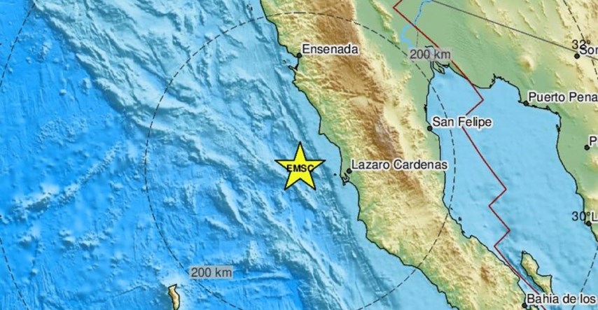 Potres magnitude 6.2 kod obale Meksika