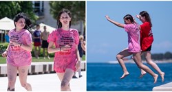 FOTO Zadarski maturanti proslavili završetak skakanjem u more