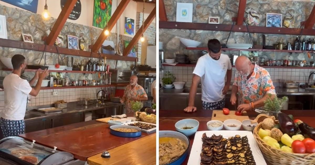 Đoković posjetio restoran na Pelješcu, chef ga učio kako se pravilno reže rajčica