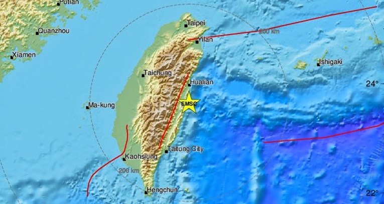 Snažan potres od 6.0 na Tajvanu
