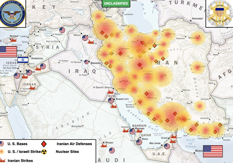 Pentagon objavio kartu: "Ovo je prvih 10 dana operacije Epski bijes"