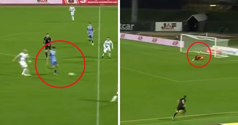 VIDEO Napadač Lokomotive zabio autogol s centra. Poslao je prejaku povratnu loptu
