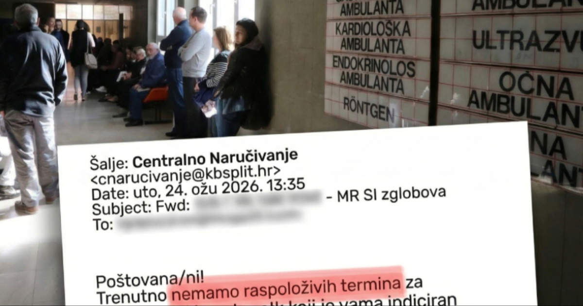 Htjela se naručiti na pregled u KBC Split, rekli joj da nemaju termina. "Sramota"