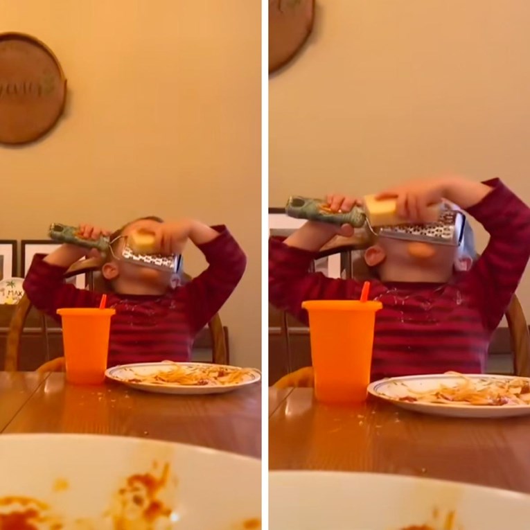 Mama snimila smiješan način na koji sin jede parmezan. Video nasmijao mnoge