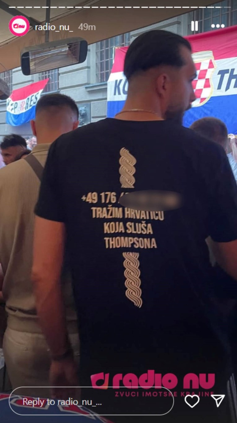 Hit natpis na majici u centru Zagreba: "Tražim Hrvaticu koja sluša Thompsona"