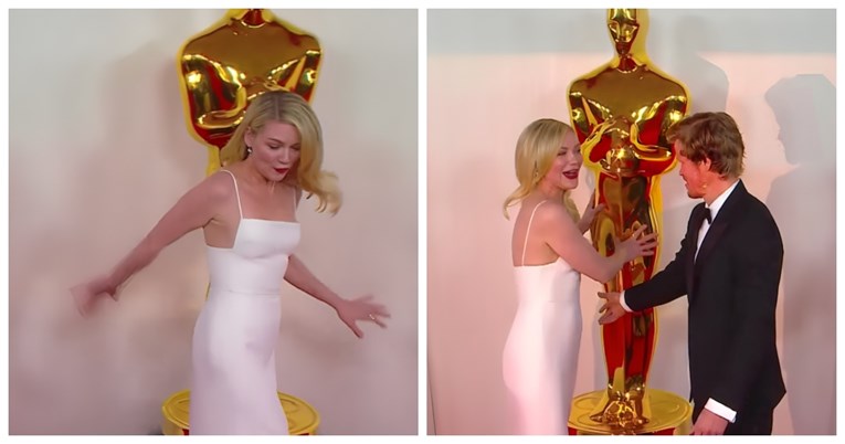 VIDEO Kirsten Dunst zabila se u kip Oscara dok je hodala crvenim tepihom