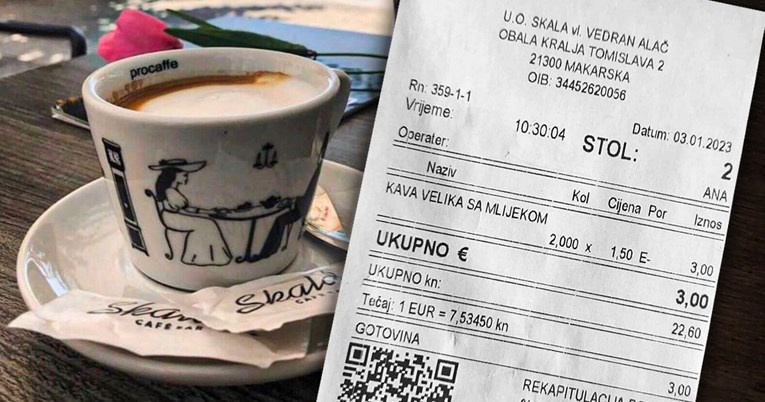 Kafić u Makarskoj nije uvođenje eura iskoristio za poskupljenje kave. Pojeftinili su