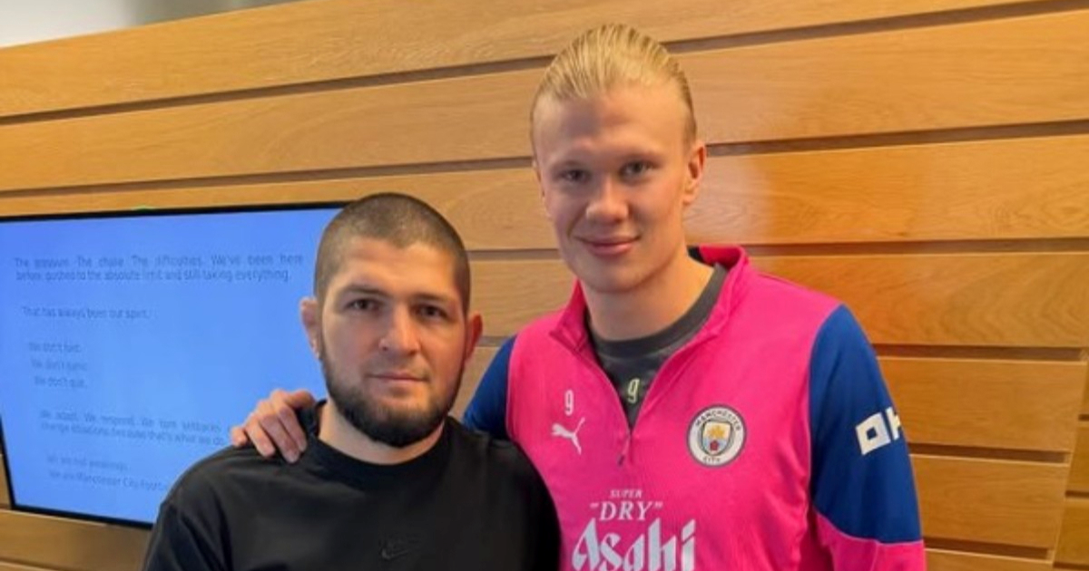 Haaland se fotkao s Khabibom, fanovi ističu poruku iza njih: "Ovo može biti neugodno"