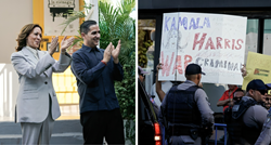 Kamala Harris radosno je pljeskala prosvjednicima dok nije shvatila zašto prosvjeduju