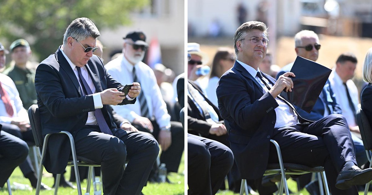 Ovo su Milanović dok je govorio Plenković i Plenković dok je govorio Milanović