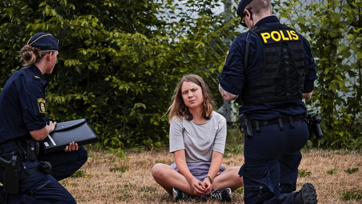 Greta Thunberg optužena za neposluh na klimatskom prosvjedu