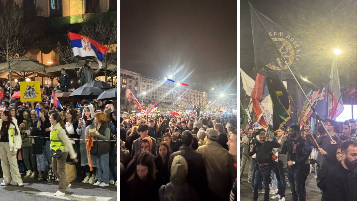 VIDEO Tisuće ljudi u Beogradu dočekalo prosvjednike, pripremili im crveni tepih