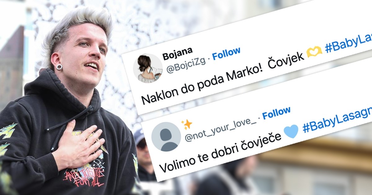 "Volimo te, dobri čovječe": Ovo su reakcije tviteraša na odluku Baby Lasagne