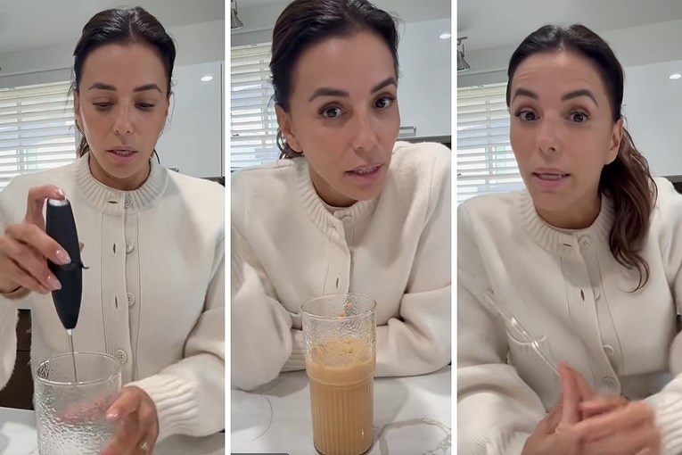 Eva Longoria pokazala kako radi ledenu kavu, ali svi gledaju samo jedno