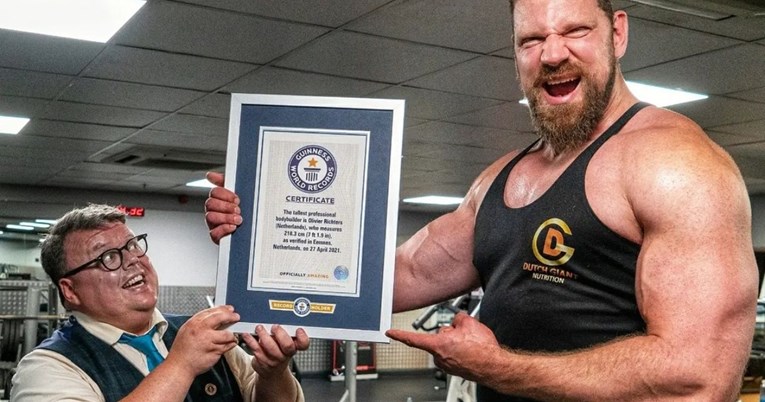 Nizozemski div Oliver službeno je najviši profesionalni bodybuilder na svijetu