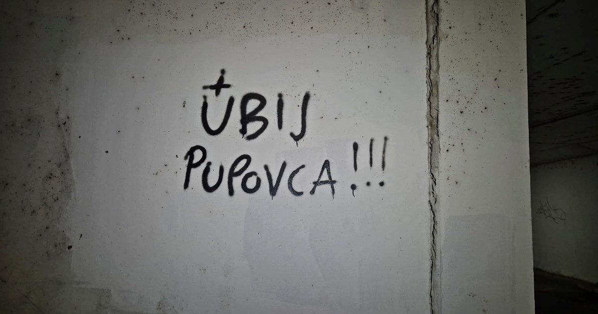 FOTO U pothodniku u Zagrebu netko ispisao "ubij Pupovca" s ustaškim U