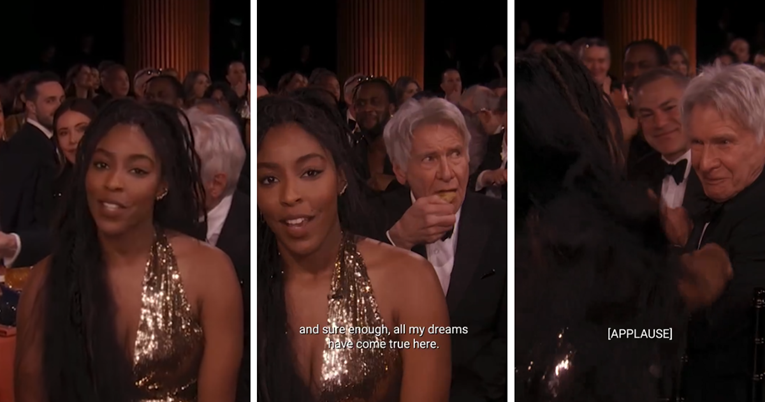 VIDEO Harrison Ford jeo čips usred govora kolegice i nasmijao publiku