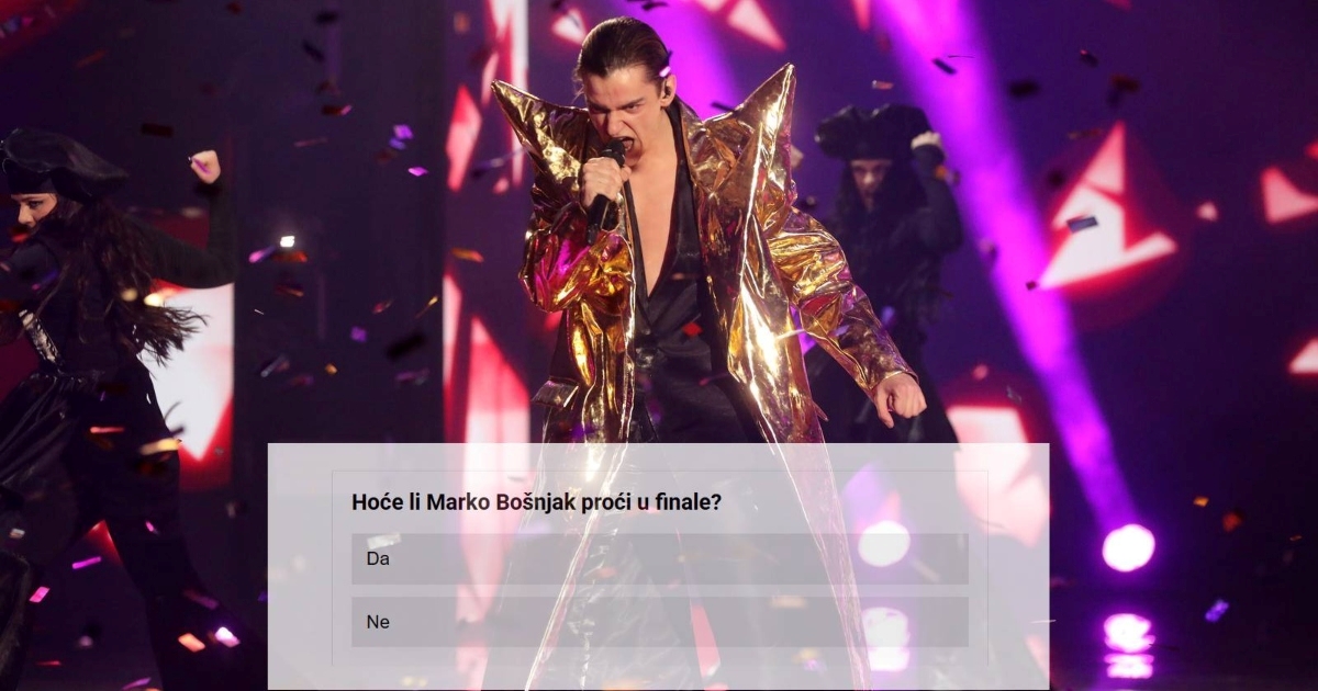 ANKETA Hoće li Marko Bošnjak večeras izboriti finale Eurosonga?
