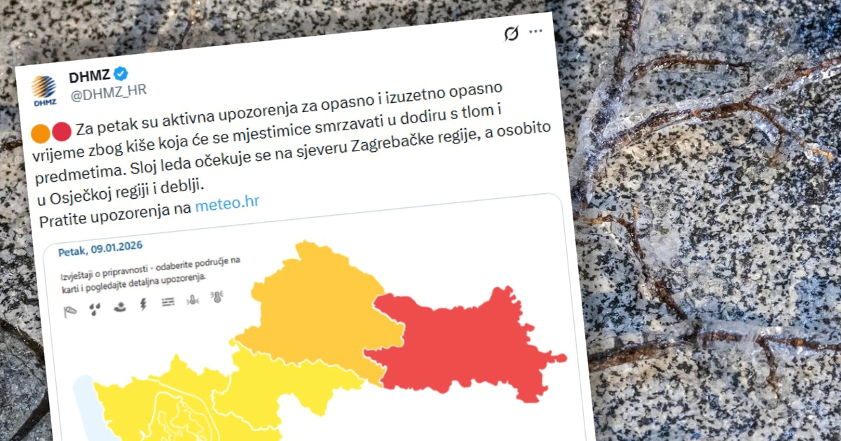 DHMZ objavio upozorenje za zagrebačku i osječku regiju: "Bit će opasno vrijeme"