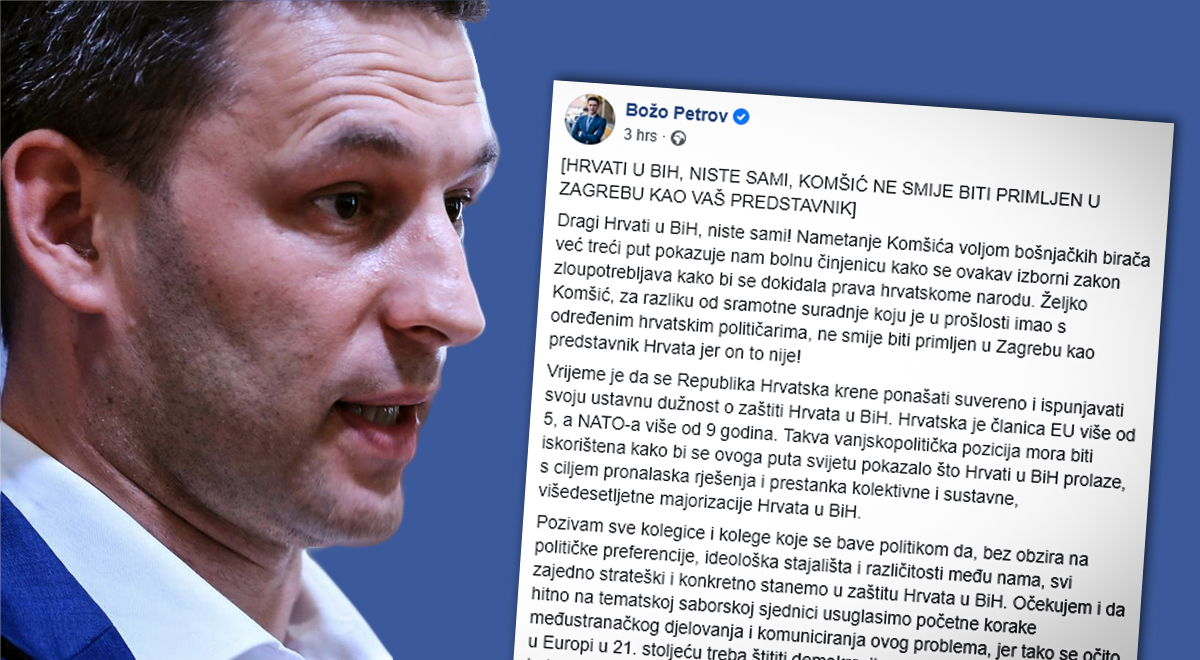Petrov na Fejsu napao Komšića