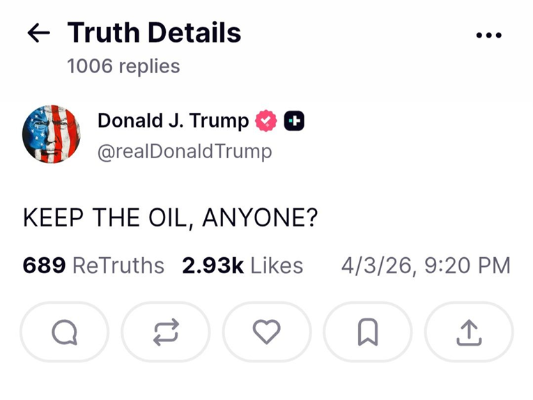 Trump odjednom: DA ZADRŽIMO NAFTU? HOĆE NETKO?