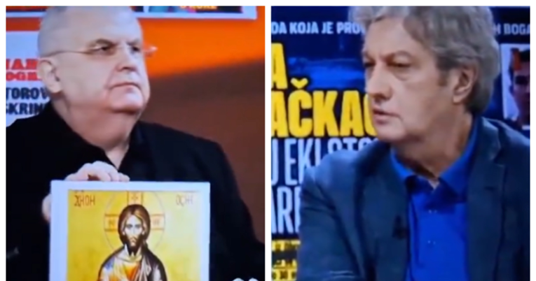 VIDEO Rasprava na srpskoj TV: "Od kad Isus Krist jede štapićima? Šta je ovo?"