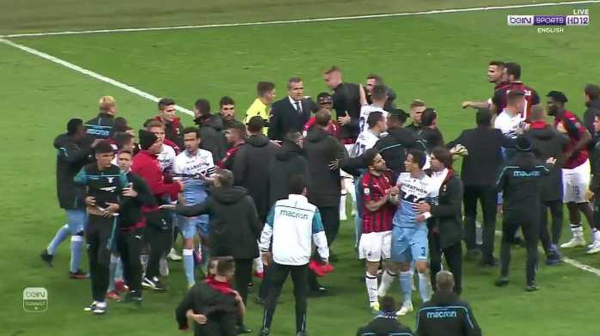 MILAN - LAZIO 1:0 Žestoka tučnjava igrača obilježila dvoboj za Ligu prvaka