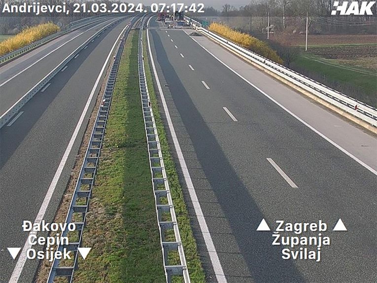 Na cestama moguća poledica. Na autocesti A5 u smjeru Osijeka dogodila se nesreća