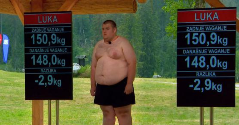 Luka je prvi kandidat koji je ispao iz šeste sezone ŽNV-a, smršavio je 2.9 kilograma
